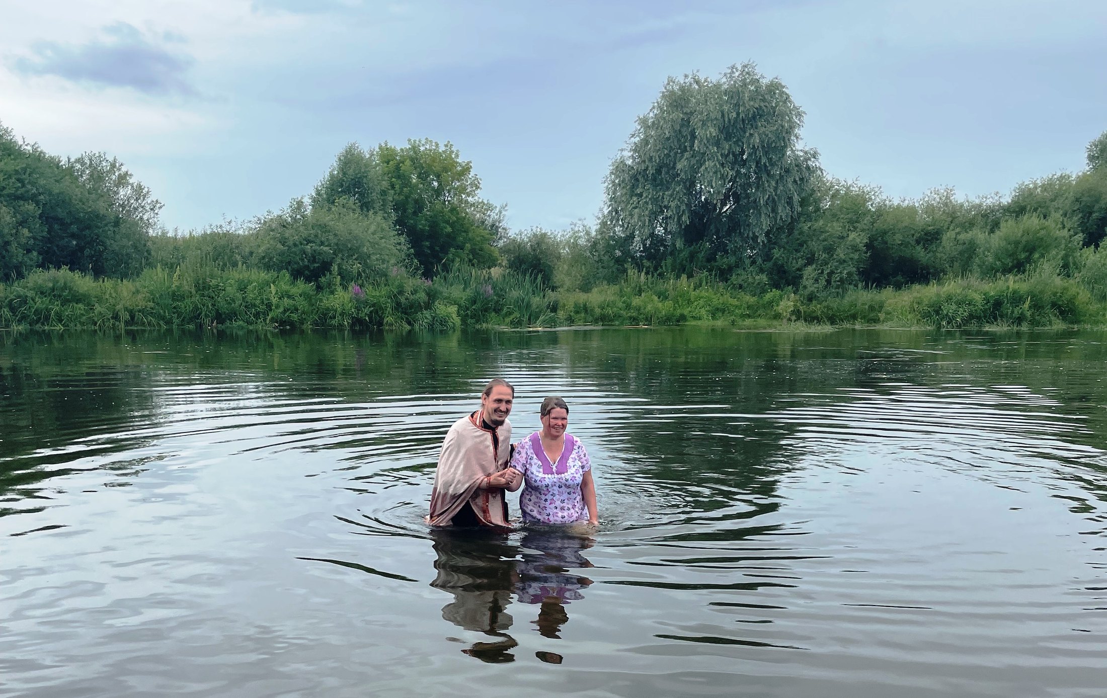 Таинство Крещения на реке